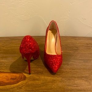 BigTree Red Sparkle Heels